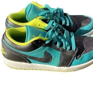 Air Jordan 1 Retro Low Lush Teal Venom Green Black Men’s Shoes Size 10.5
